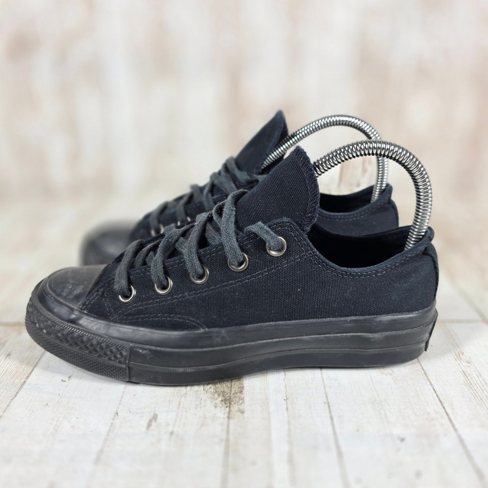 Converse Chuck Taylor All Star Low Top Black Black Sneakers 168929C Womens 6